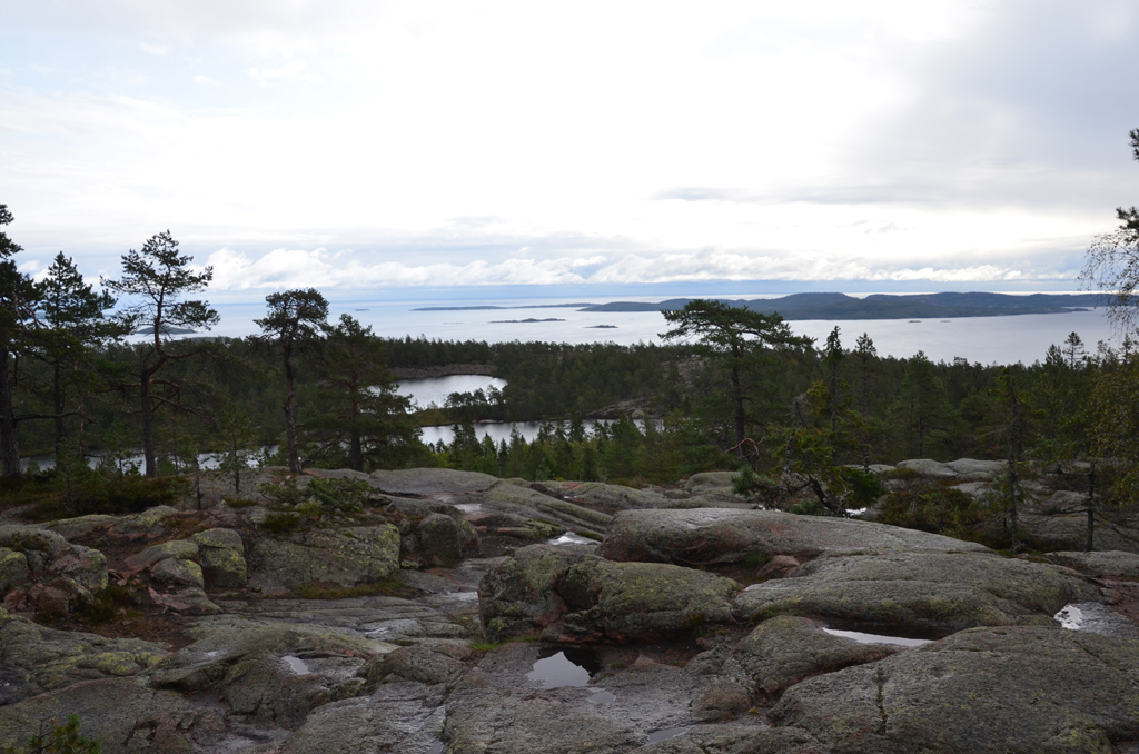 Auf dem Höga Kustenleden befindet man sich zeitweise hoch über dem Meer - auch hier im Skuleskogen.