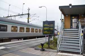Kirunas provisorischer Bahnhof.
