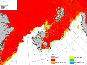Eiskarte Spitzbergen