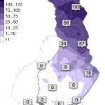 Schneekarte Finnland Februar 2020