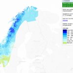 Schneekarte Norwegen februar 2020