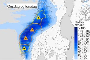 Regenwarnung Norwegen