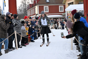 Sofie Lind, Damen-Siegerin beim Jubiläums-Vasalauf