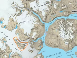 Karte C.H. Ostenfeld Nunatak