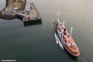 Walfangschiff von oben