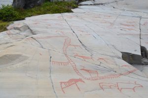 Felsen, Bilder mit roter Farbe
